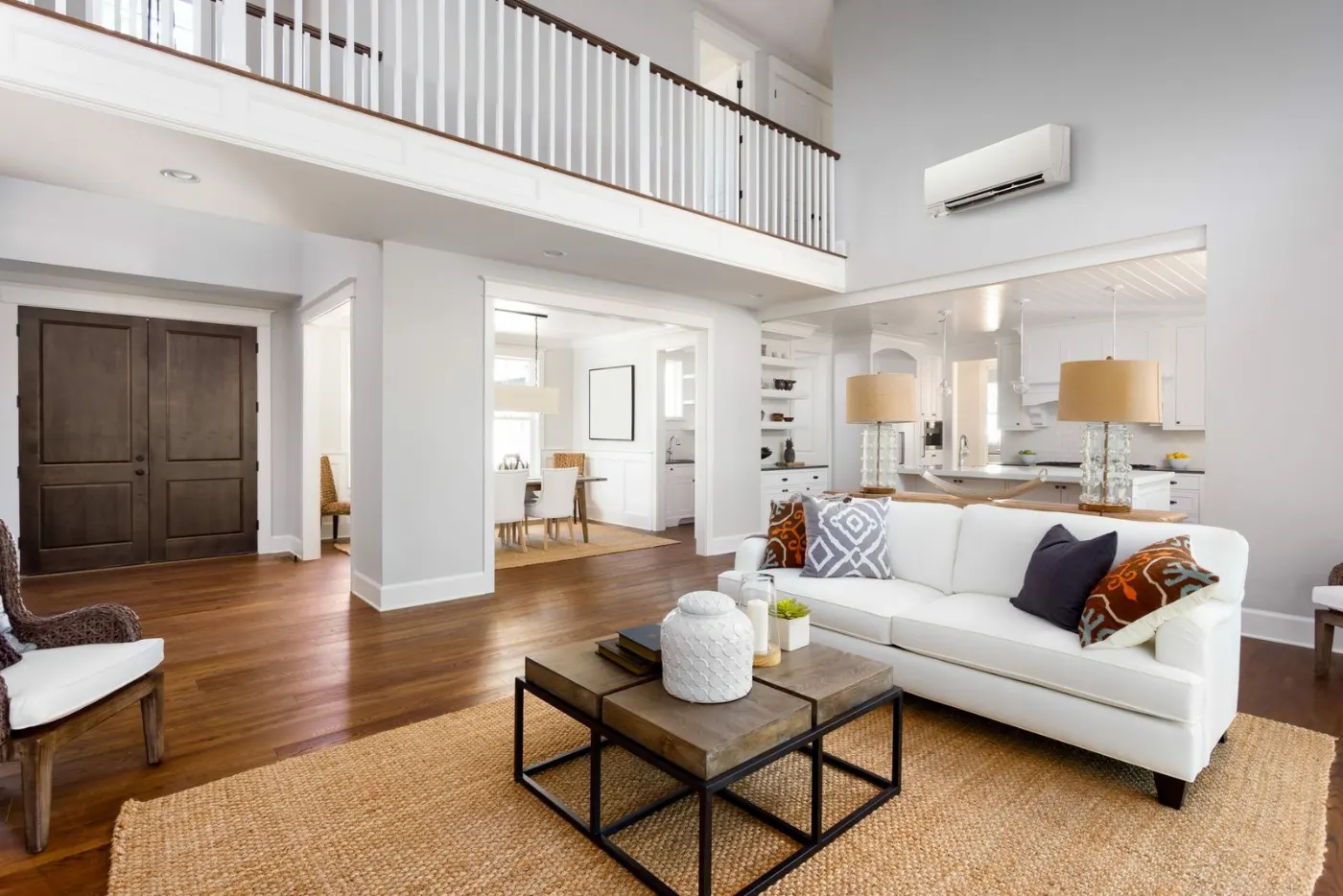 Multiple ductless mini split heads cleaned by Mansfield Services in Vermont